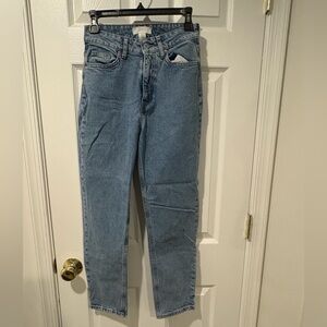 H&M high waist straight leg jeans
